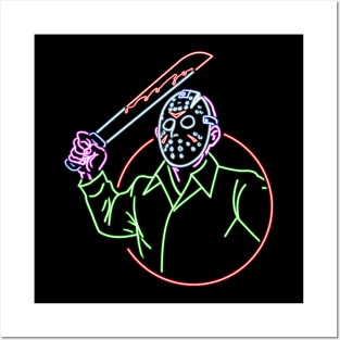 Jason neon style Posters and Art